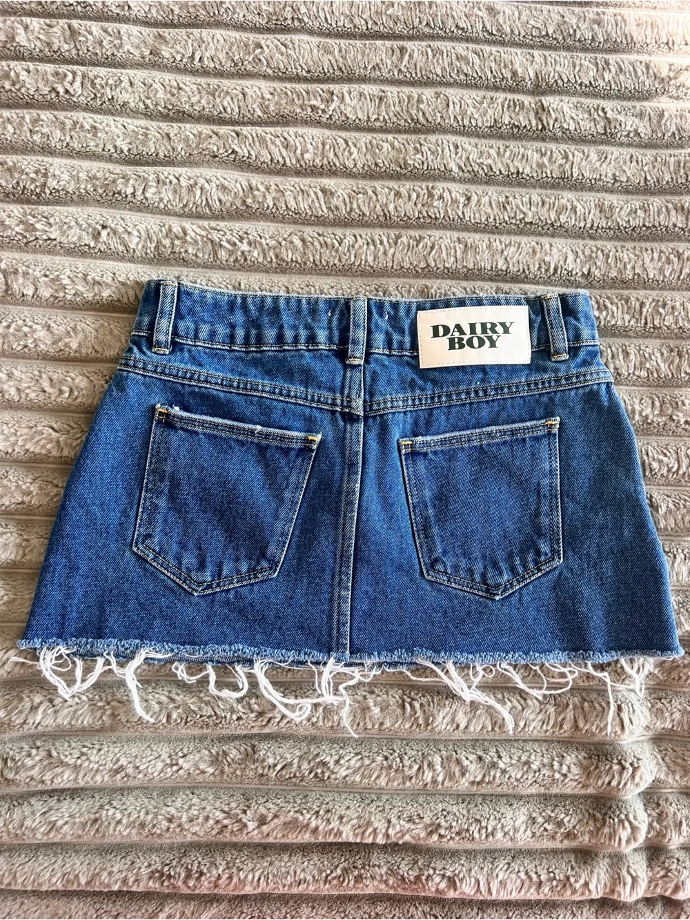 Dairy Boy Bambi Micro Mini Skirt Dark Wash Size 24 - Picture 8 of 12